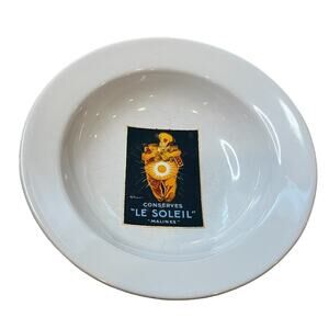 POTTERY BARN 10" Vintage Individual Pasta Bowl Le Soleil White